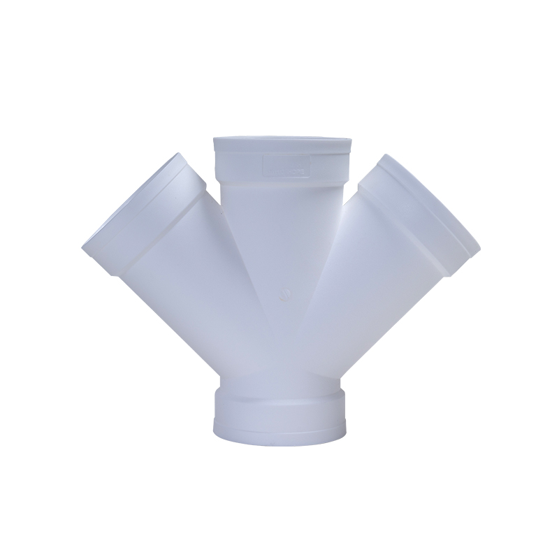hdpe平面斜四通丨热熔承插静音排水管