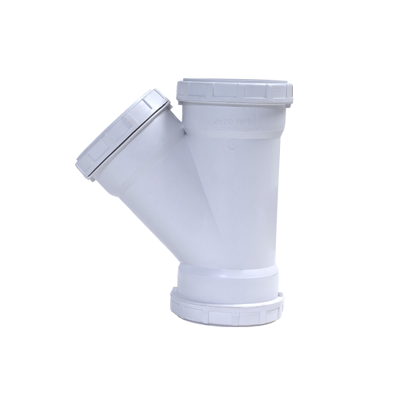 斜三通丨3S-PP螺旋压盖连接静音管